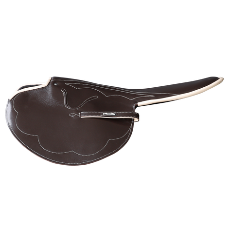 1kg Race Saddle Brown Goat Beige Piping Forward Cut